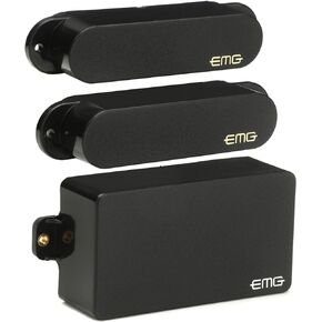 EMG SA/SA/81 Active Strat Guitar Pickup Set, Black