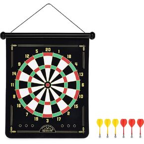 Foster & Rye Double Sided Magnetic Hunting Target Bullseye Drinking Game, Hang Anywhere, Includes 6, Dart Board Set