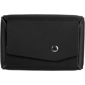 JAM Paper Italian Leather Business Card Holder Case with Angular Flap - Fuchsia Pink - Sold Individually