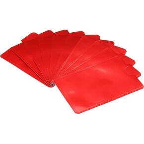 PATIKIL RFID Blocking Credit Card Sleeves, 15 Pack Contactless Protector Holder for NFC Purse, Red