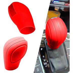 2 PCS Silicone Gear Lever Protectors, Opening-Style Car Shift Covers, Automobile Interior Decoration Replacements, Universal for Most Cars, SUVs and Vans (Black)