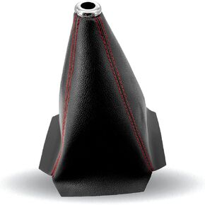 Car Shift Knob Cover, Universal PU Leather Shift Dust Boot, Manual/Auto Shifter Shift Boots Cover for Most Car Truck SUV(Black)