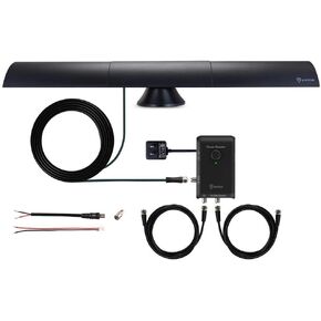 ANTOP AT-500SBS Black HD Smart BAR Amplified Indoor HDTV＆FM Antenna with 80-Mile Range (Renewed)