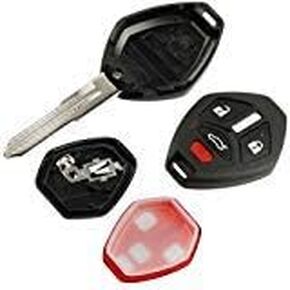 Key Fob Keyless Entry Uncut Remote Shell Case & Pad fits Mitsubishi 2007-2012 Eclipse / 2007-2012 Galant / 2007-2015 Lancer