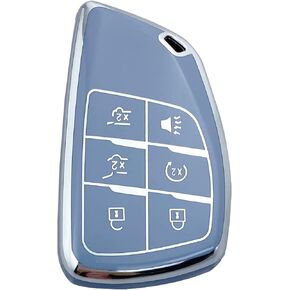 Key Fob Cover Case Compatible with Chevy 2021-2023 Suburban Tahoe GMC Yukon Buick Encore Avenir Accessories Shell