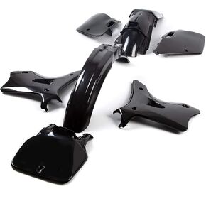 ECOTRIC Plastic Kit Bodywork Set Fairing Compatible with 1994-1998 KAWASAKI KX125 KX250, Black