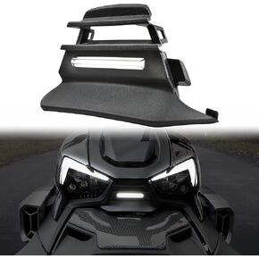 Front Fairing for Can Am Ryker 600 900 2019-2022, Black Center Front Fairing with Accent Light for Can-Am Ryker 600 900 Rally Edition 2019 2020 2021 2022 Accessories, (Replace #705013110)