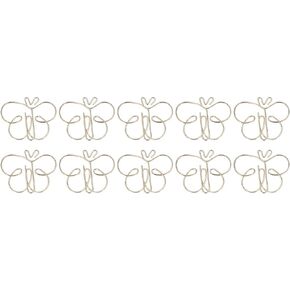 50pcs Cute Paper Clips, Golden Butterflies Paper Clips Electroplating Process Anti Rust Animal Shapes Paper Clips Antislip Small Paper Clips