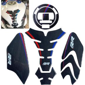 For S1000RR S1000R HP4 Tank Pad 5D Real Carbon Fiber Motorcycle Fuel Tank Pad Kit Pad Motorcycle Decal Vinyl Tank Protector