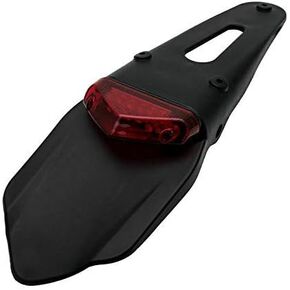 MACHSWON Taillight Brake Stop Lights LED Fender, 12V Universal Motorcycle Enduro Dirt Bike LED Mudguard Tail Stop Tail Brake Light (Lens Red)