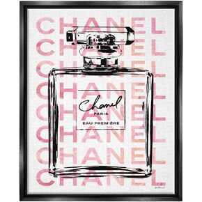 Stupell Industries Glam Perfume Bottle With Words Pink Black, Design by Amanda Greenwood, 16 x 20