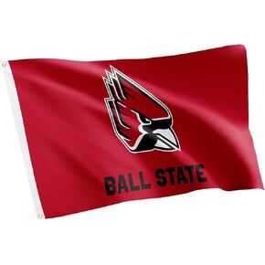 Ball State University Flag Cardinals Ball U Flags Banners 100% Polyester Indoor Outdoor 3x5 (Style A)