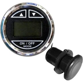 Faria 13795 Chesapeake Depth Sounder Thru-Hull - Black SS, 2"
