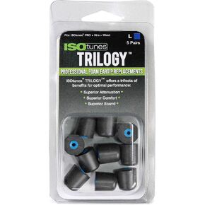 رؤوس أذن بديلة من الإسفنج ISOtunes Trilogy™ لـ ISOtunes PRO وXtra وسلكية (عبوة من 5 أزواج) (كبيرة، زرقاء)