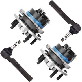 SCITOO 4pcs Wheel Hub Assembly Suspension Kit - Fit for Oldsmobile Cutlass 3.1 Engine for Chevrolet Malibu FWD for Oldsmobile Alero for Pontiac Grand Am Outer Tie Rod End Wheel Hub Bearing - 513137