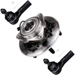 SCITOO 3pcs Front Wheel Hub Assembly Suspension Kit - Fit for Dodge Ram 1500 2WD ONLY for Dodge Ram 1500 Outer Tie Rod End Wheel Hub Bearing - 515113