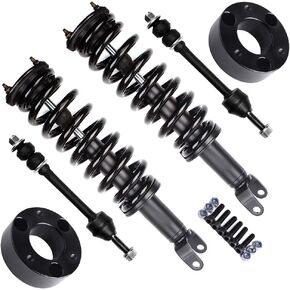 SCITOO 6-PC SET Suspension Kit For Dodge Ram 1500 Front Sway Bar End Link, 171111 F Strut Spring Assembly Front Shock Absorber, 2.5 Inch Front Leveling Lift Kit