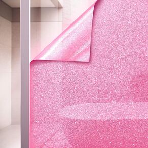 VViViD Pink Crystal Tint Frosted Decorative Two-Way Privacy Window Adhesive Vinyl Film Roll (17.9in by 60in)