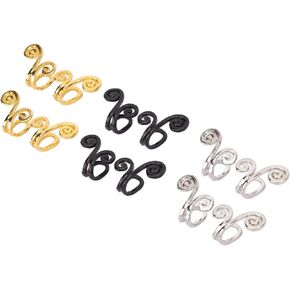 6 Pairs Ear Acupressure Detox Earrings for Women, Non Piercing Acupressure Earrings for Women Jewelry, Gold Silver Black Auriculotherapy Earrings for Girl Mother