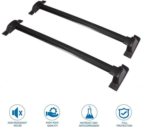 رف سقف القضبان المتقاطعة من INEEDUP مناسب لـ 2007-2011 لسيارة Honda CR-V OE Style Bolt-On Roof Rack Rail Cross Bar Luggage Carrier، 2-Pack in Kuwait