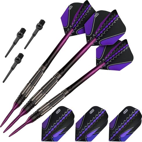 Viper Black Flux 90% من الفولاذ التنجستين الاحترافي أو مجموعة سهام تحويل ذات طرف ناعم in Kuwait