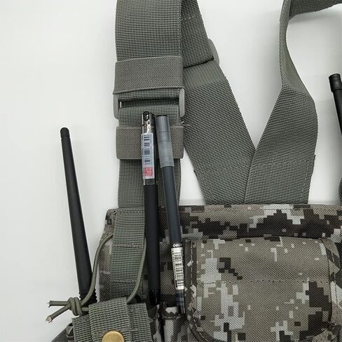 Tactical Vest Nylon Military Holster Is Suitable For Pofung Motorola Midland CB Walkie Talkies Two-Way Radios Radio Pouch Vest Waist Bag Chest Strap Front (Camouflage) in Saudi Arabia