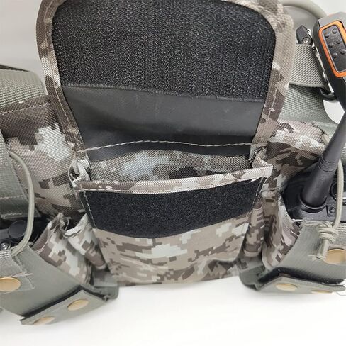 Tactical Vest Nylon Military Holster Is Suitable For Pofung Motorola Midland CB Walkie Talkies Two-Way Radios Radio Pouch Vest Waist Bag Chest Strap Front (Camouflage) in Saudi Arabia