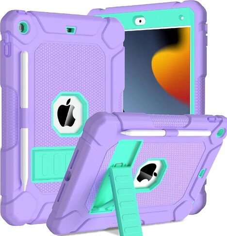 حافظة BMOUO لجهاز iPad 9th 8th 7th Generation (10.2 بوصة، 2021/2020/2019)، حافظة iPad 10.2 واقية مقاومة للصدمات مع حامل مدمج/حامل قلم رصاص، وردي in Kuwait