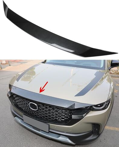 لمازدا CX50 2023 2024 غطاء محرك السيارة منحرف الهواء، غطاء محرك السيارة الأمامي من ألياف الكربون غطاء محرك السيارة ملحقات المصد الخارجي لـ 2023 2024 Mazda CX-50 CX 50 in Kuwait