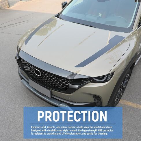 لمازدا CX50 2023 2024 غطاء محرك السيارة منحرف الهواء، غطاء محرك السيارة الأمامي من ألياف الكربون غطاء محرك السيارة ملحقات المصد الخارجي لـ 2023 2024 Mazda CX-50 CX 50 in Kuwait