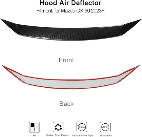 لمازدا CX50 2023 2024 غطاء محرك السيارة منحرف الهواء، غطاء محرك السيارة الأمامي من ألياف الكربون غطاء محرك السيارة ملحقات المصد الخارجي لـ 2023 2024 Mazda CX-50 CX 50 in Kuwait