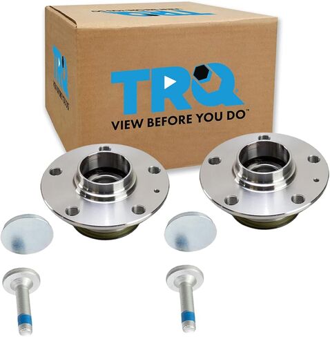 TRQ Rear Wheel Hub & Bearing Pair LH & RH for Audi Eos Golf GTI Rabbit A3 VW in Kuwait
