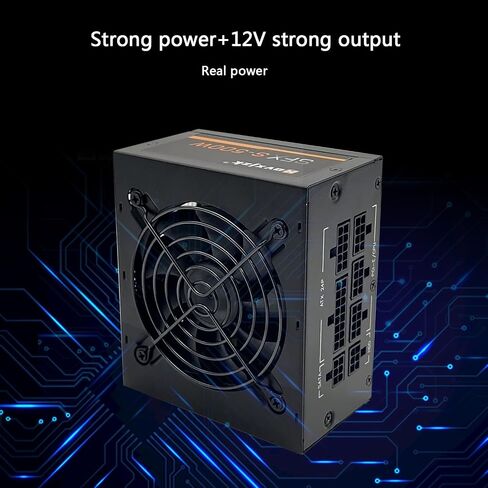 HOVXJZKMicro Mini ITX Solution/500W SFX Power Supply Mini ITX Solution، مصدر طاقة معياري بالكامل مع مروحة تحمل هيدروليكية متينة، عامل شكل SFX (أسود-500 واط) in Saudi Arabia