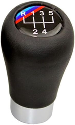 Black Knobs 5 Speed Leather Car Gear Stick Shifting Knobs Shifter Lever for Most Manual Transmission Vehicle in Saudi Arabia