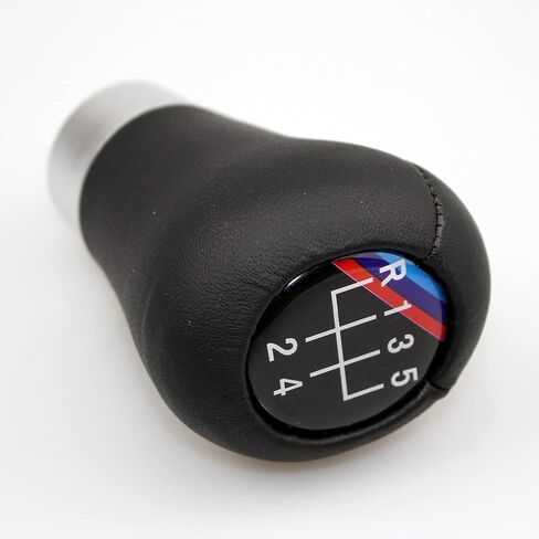 Black Knobs 5 Speed Leather Car Gear Stick Shifting Knobs Shifter Lever for Most Manual Transmission Vehicle in Saudi Arabia