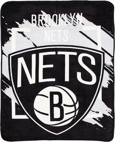 بطانية Northwest NBA Brooklyn Nets Micro Raschel رمي، 46 بوصة × 60 بوصة، الأبعاد in Saudi Arabia