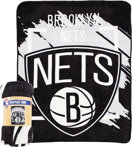 بطانية Northwest NBA Brooklyn Nets Micro Raschel رمي، 46 بوصة × 60 بوصة، الأبعاد in Saudi Arabia
