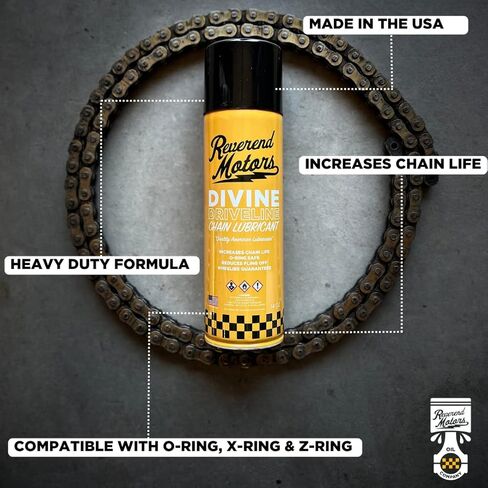 Reverend Motors Motorcycle Chain Lube | Bike Chain Cleaner | Motorcycle Chain Cleaning Kit | Bike Cleaning Kit - Degreaser, Chain Lube, Rust Penetrate with Chain Cleaner Tool | Made in the USA in Saudi Arabia