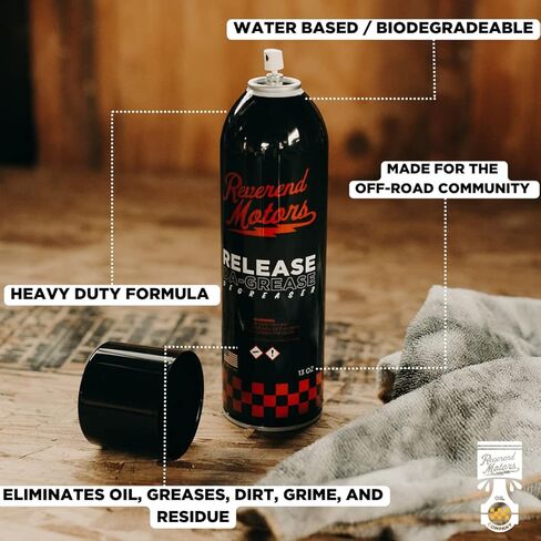Reverend Motors Motorcycle Chain Lube | Bike Chain Cleaner | Motorcycle Chain Cleaning Kit | Bike Cleaning Kit - Degreaser, Chain Lube, Rust Penetrate with Chain Cleaner Tool | Made in the USA in Saudi Arabia