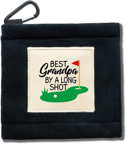 جيب منشفة تنظيف كرة الجولف المضحكة من Best Grandpa من A Long Shot مع أداة تنظيف قماش مسح المشبك، وإكسسوارات الجولف، وهدايا الجولف للرجال، ومشجعي الجولف، والزوج، والجد، والبابا، وهدية التقاعد in Saudi Arabia