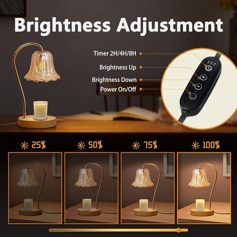 مصباح تدفئة الشموع، سخان شموع مطور، جهاز تحكم عن بعد ولوحة لمس، توقيت 2-4-8 ساعات، تعتيم 4 مستويات، ارتفاع قابل للتعديل، سخان شموع مع مصباحين لديكور المنزل وهدايا عيد الأم (شفاف) in Kuwait