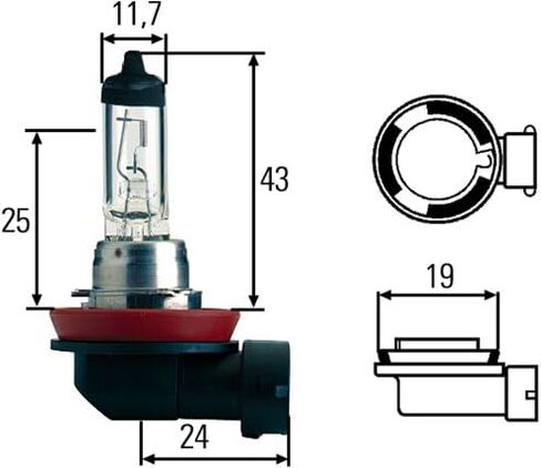 HELLA H8 Standard Halogen Bulb, 12 V, 35W in Saudi Arabia