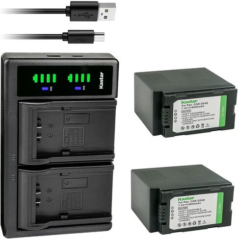 Kastar CGA-D54 LTD2 USB Battery Charger Replacement for Panasonic AG-DVX100, AG-DVX100B AG-DVX100BE AG-DVX100BP, AG-DVX100E, AG-DVX102 AG-DVX102A AG-DVX102B, AG-HPX170, AG-HPX171 Camera in Saudi Arabia