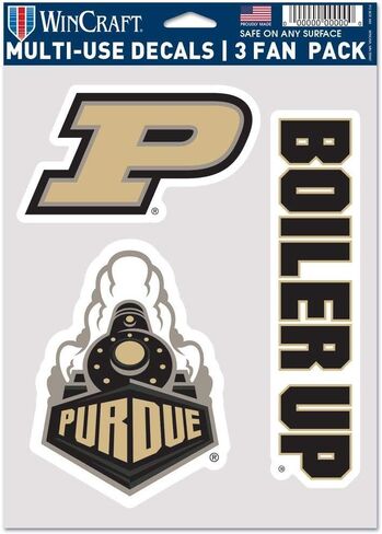 Wincraft NCAA Purdue Boilermakers Decal Multi Use Fan 3 Pack, Team Colors, One Size in Saudi Arabia