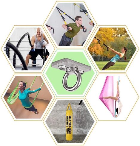 1800lb Capacity Wall Ceiling Mount Bracket for Suspension Strap, Battle Rope Anchor Ceiling Hook for Gymnastic Ring, Hammock Swing, Boxing Punching Bag in Saudi Arabia
