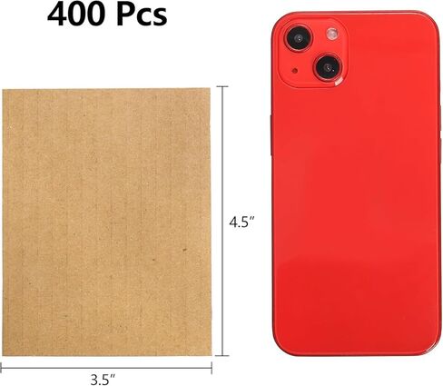 400 قطعة من الورق المقوى المموج من Hacaroa بسمك 2 مم، وسادات حشو من الورق المقوى المسطح مقاس 4.5 × 3.5 بوصة، فواصل من الورق المقوى البني كرافت للبريد والتعبئة والشحن والحرف اليدوية in Kuwait