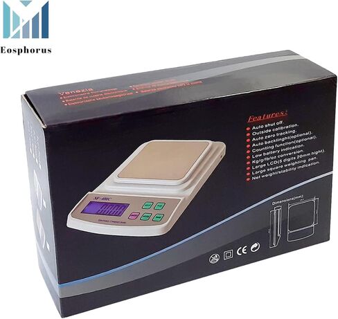 مقياس LCD تحليلي رقمي 600 جرام × 0.01 جرام لمختبر مدرسة مختبر العلوم - ميزان مطبخ الطعام دقيق الوزن جرام وأوقية - يتضمن شاحن USB ومحول تيار متردد/تيار مستمر in Kuwait