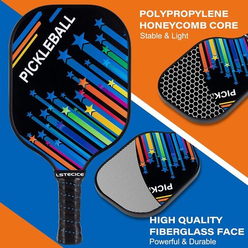 Pickleball Paddles, USAPA Standard Pickleball Paddles Set of 2 or 4, Pickleball Set with 4 or 2 Pickleball Racquets, 4 Pickleball Balls, 1 Portable Carry Bag, Pickle Ball Set for Women Men in Saudi Arabia