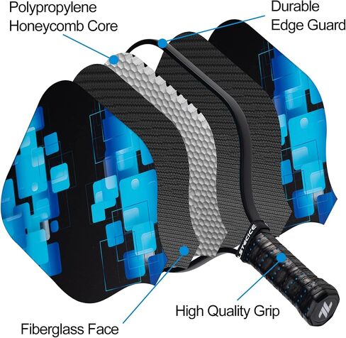 Pickleball Paddles, USAPA Standard Pickleball Paddles Set of 2 or 4, Pickleball Set with 4 or 2 Pickleball Racquets, 4 Pickleball Balls, 1 Portable Carry Bag, Pickle Ball Set for Women Men in Saudi Arabia