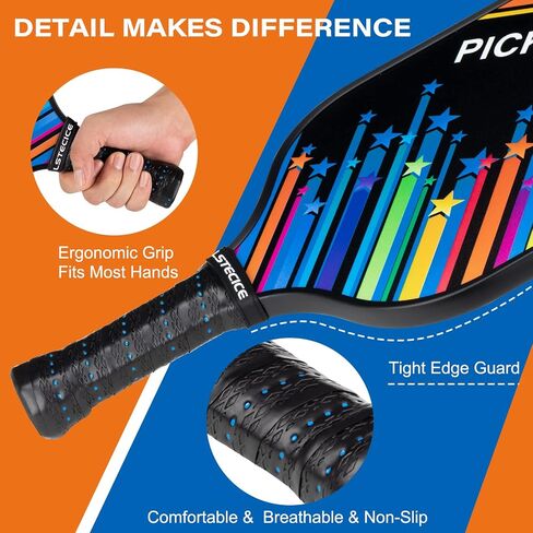Pickleball Paddles, USAPA Standard Pickleball Paddles Set of 2 or 4, Pickleball Set with 4 or 2 Pickleball Racquets, 4 Pickleball Balls, 1 Portable Carry Bag, Pickle Ball Set for Women Men in Saudi Arabia